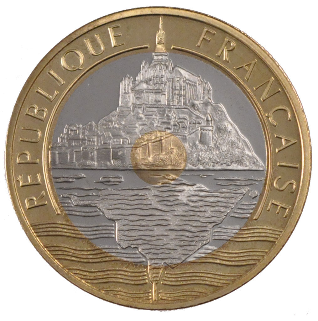 FRANCE, Mont Saint Michel, 20 Francs, 2000, KM #1008.2, MS(65-70),...