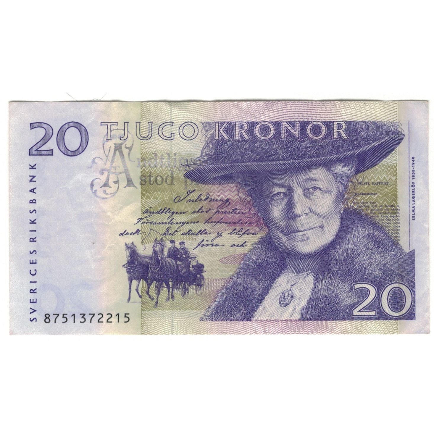 Banknote, Sweden, 20 Kronor, 1997-2008, KM:63a, EF(40-45)