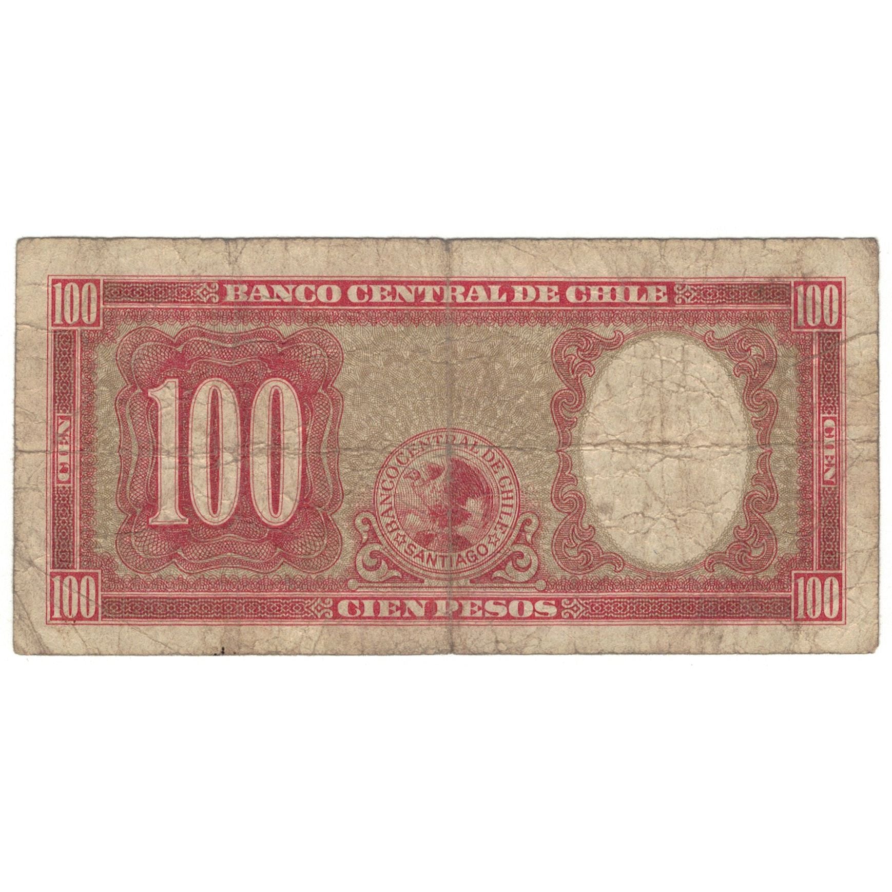 Banknote, Chile, 100 Pesos = 10 Condores, KM:113, VG(8-10)