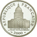 Coin, France, Panthéon, 100 Francs, 2000, Paris, MS(65-70), Silver