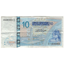 Banknote, Tunisia, 10 Dinars, 2005, 2005-11-07, KM:90, EF(40-45)