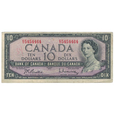 Banknote, Canada, 10 Dollars, 1954, 1954, KM:79b, VF(20-25)