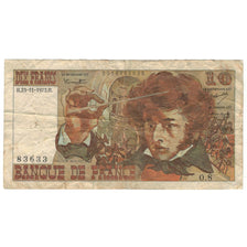 France, 10 Francs, Berlioz, 1972, O.8, VG(8-10), Fayette:63.1, KM:150a