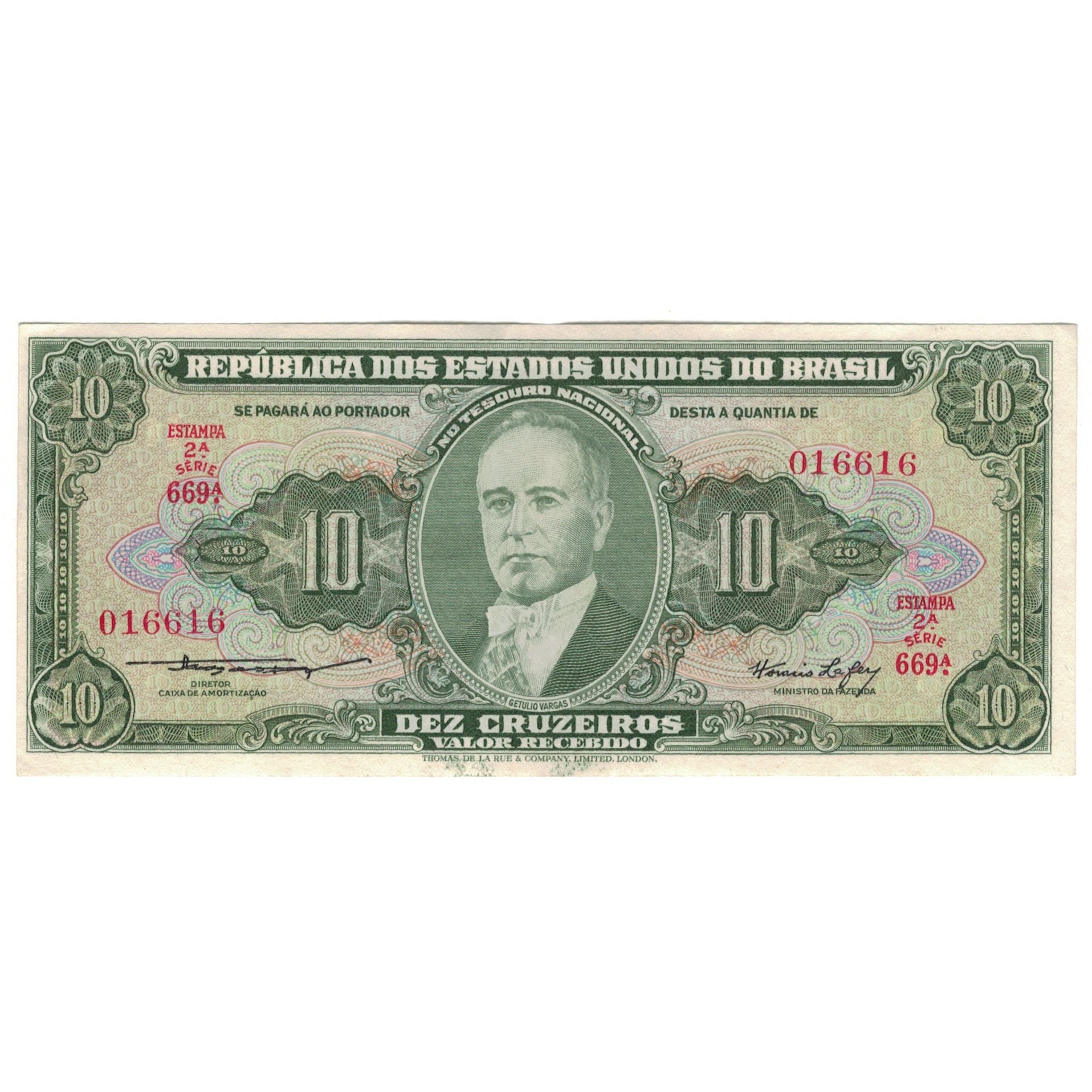 Banknote, Brazil, 10 Cruzeiros, KM:177b, UNC(63)