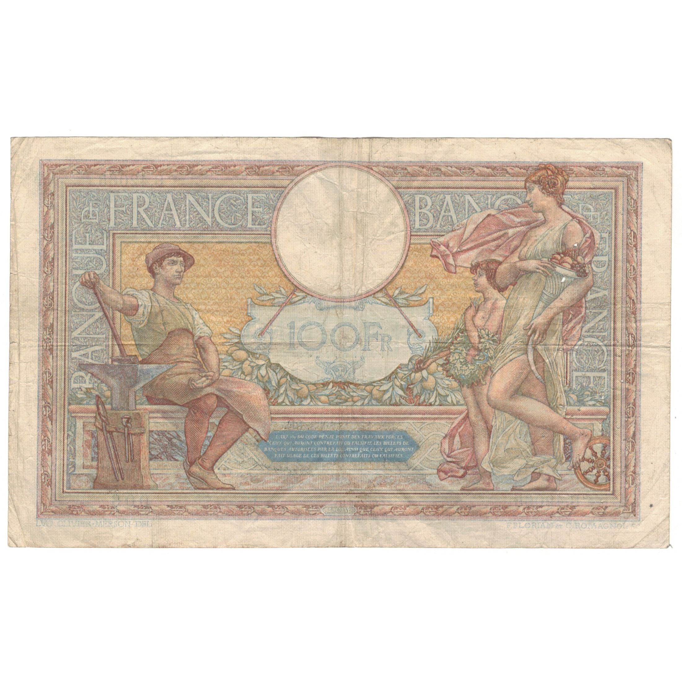 France, 100 Francs, 1933, B.42065, VF(20-25), Fayette:24.12, KM:78c