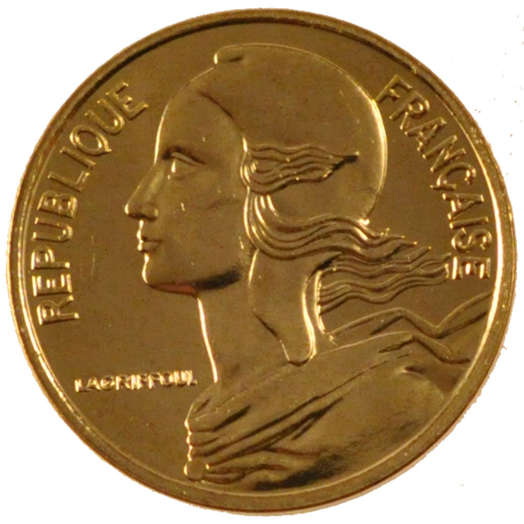 FRANCE, Marianne, 5 Centimes, 1991, Paris, KM #933, MS(65-70), Aluminum-Bronze,.