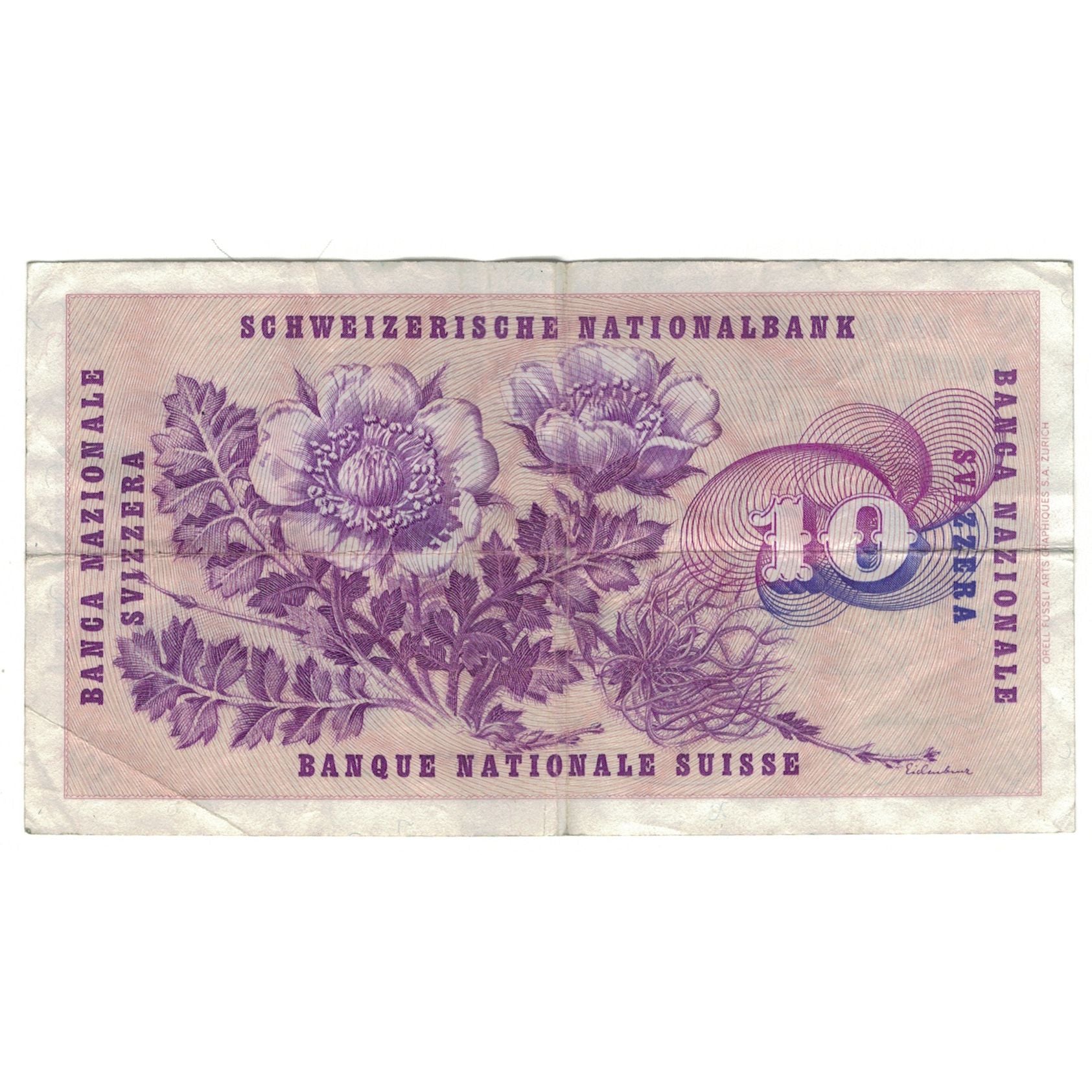 Banknote, Switzerland, 10 Franken, 1970, 1970-01-05, KM:45p, VF(20-25)