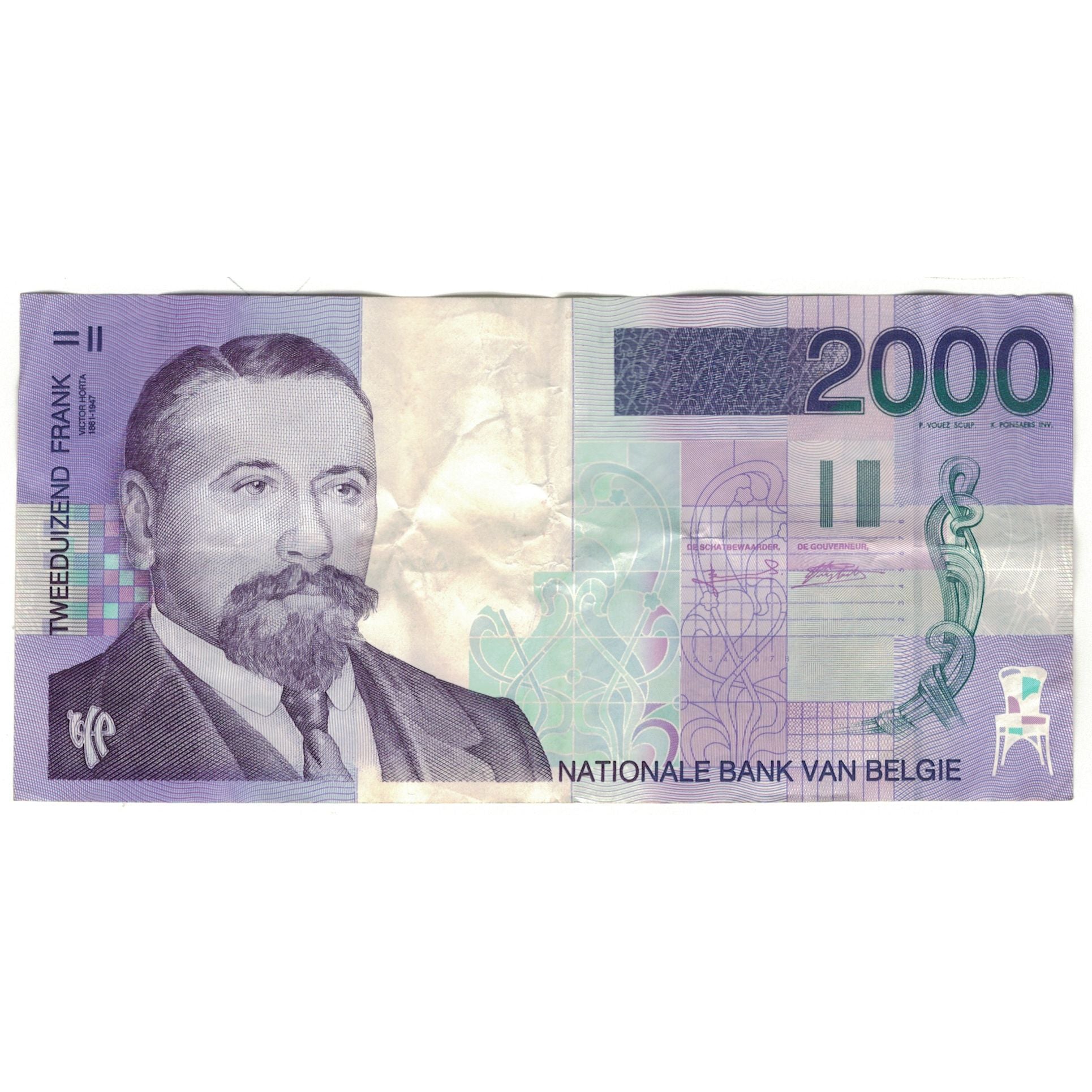 Banknote, Belgium, 2000 Francs, 1994-2001, KM:151, EF(40-45)