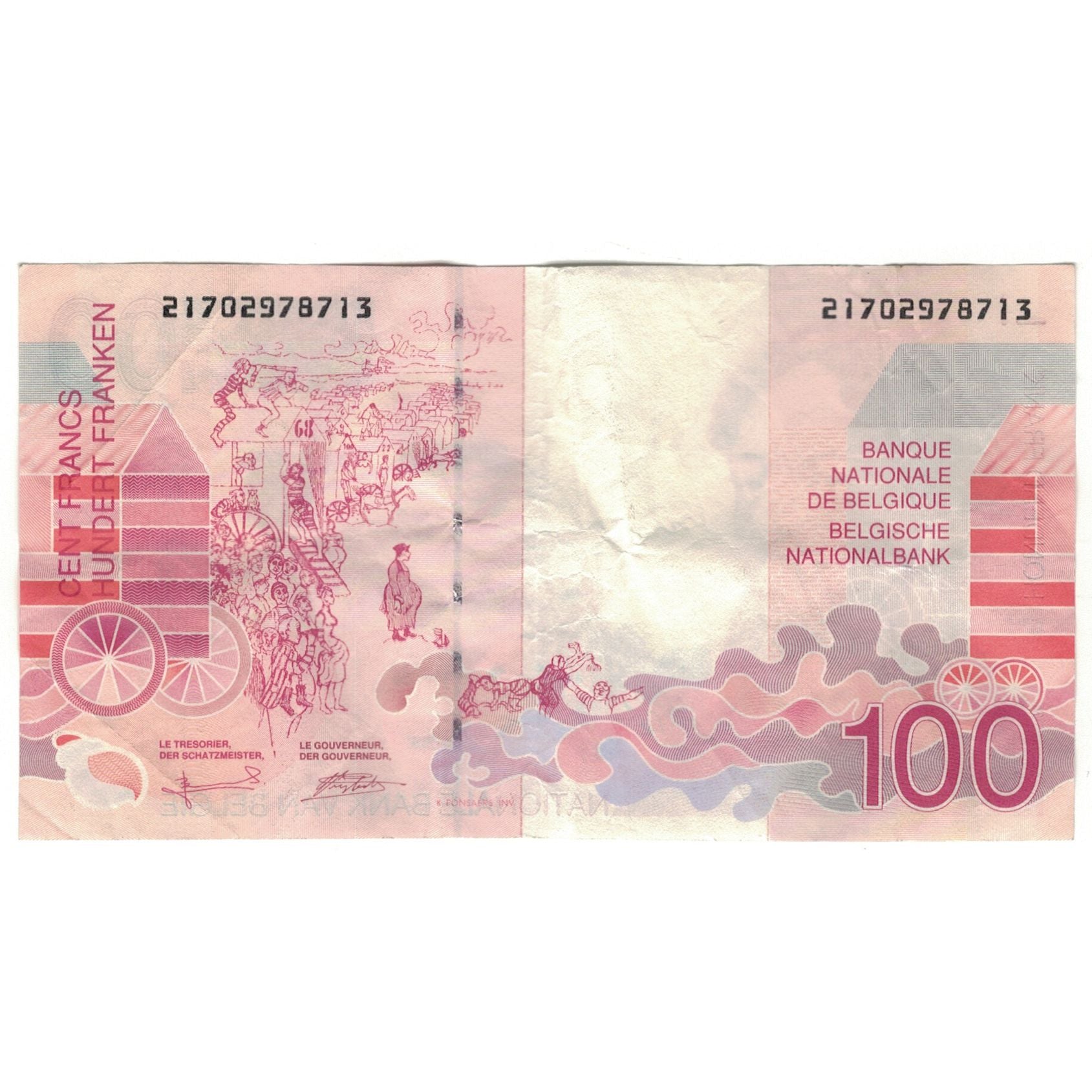 Banconote, Belgio, 100 Francs, KM:147, BB