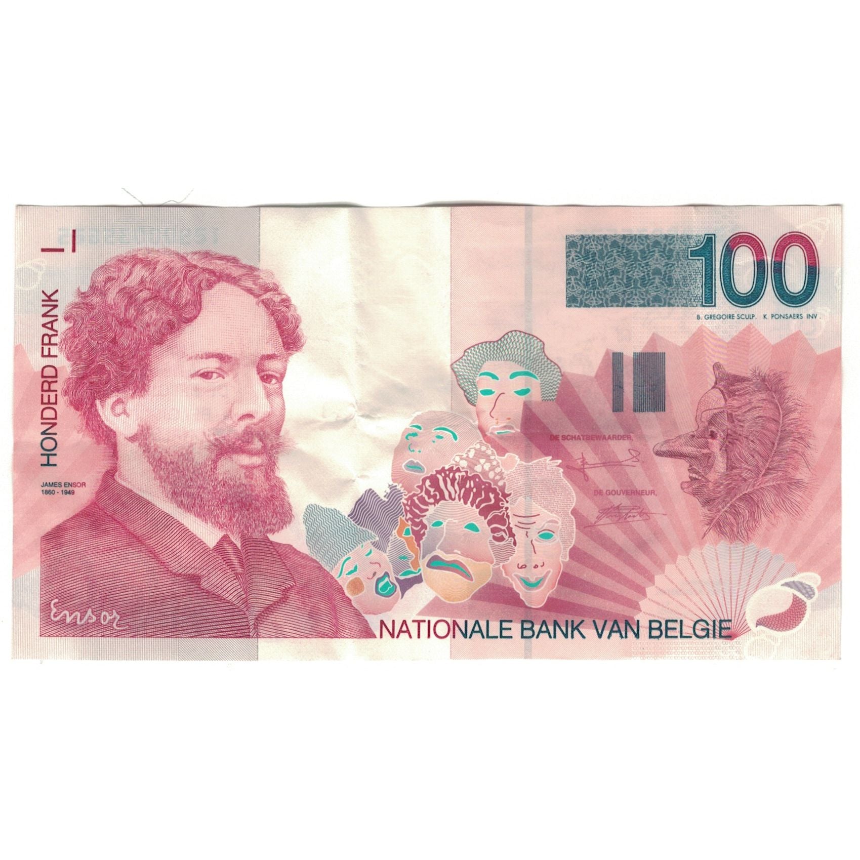 Banknot, Belgia, 100 Francs, KM:147, EF(40-45)