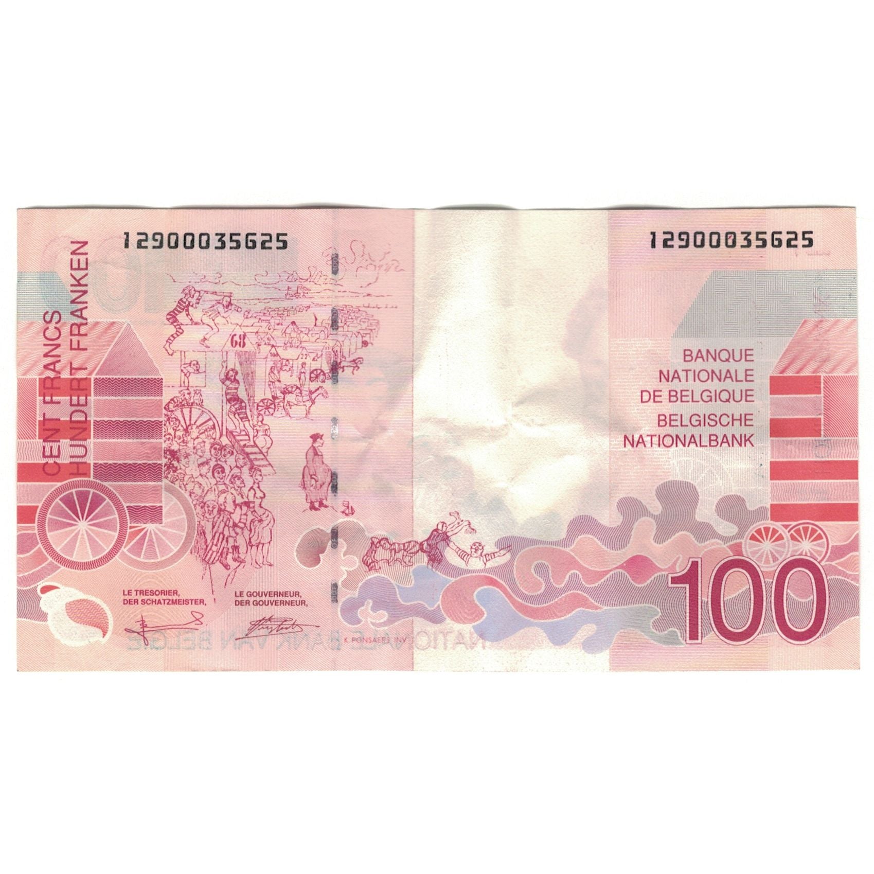 Banknot, Belgia, 100 Francs, KM:147, EF(40-45)