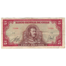 Nota, Chile, 5 Escudos, KM:138, VF(20-25)