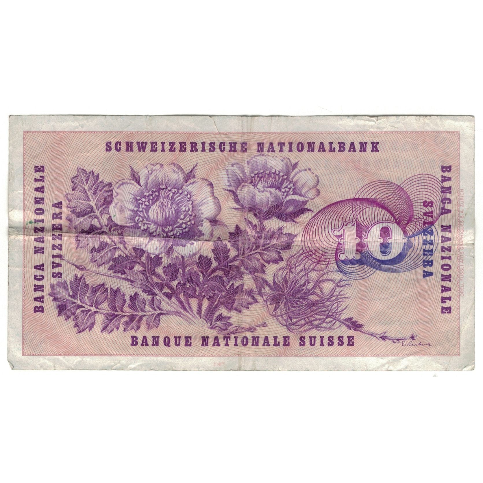 Banknote, Switzerland, 10 Franken, 1972, 1972-01-24, KM:45r, VF(20-25)