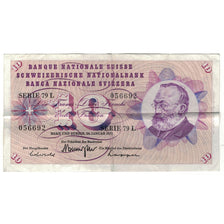 Banknote, Switzerland, 10 Franken, 1972, 1972-01-24, KM:45r, VF(20-25)
