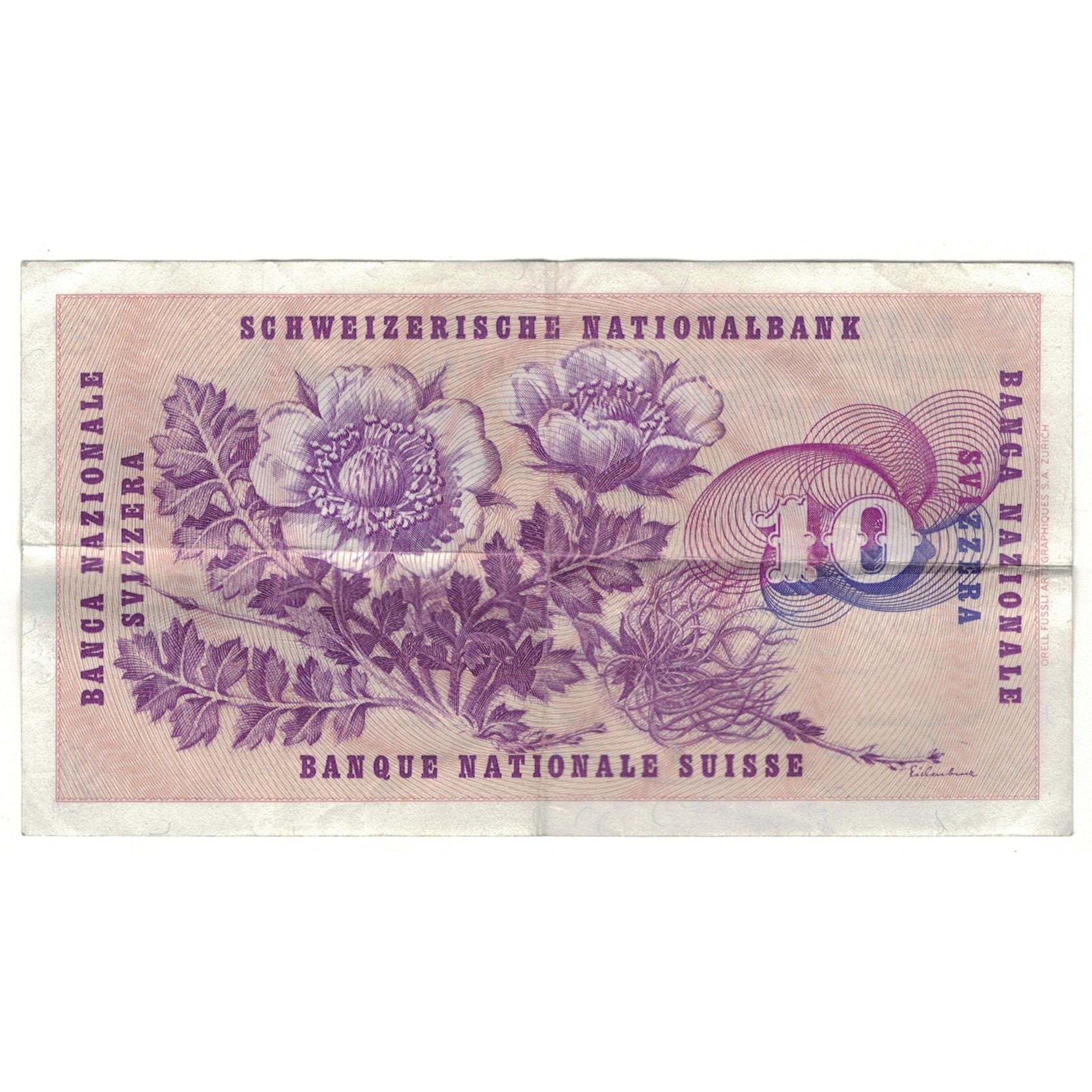 Banknote, Switzerland, 10 Franken, 1972, 1972-01-24, KM:45r, VF(20-25)