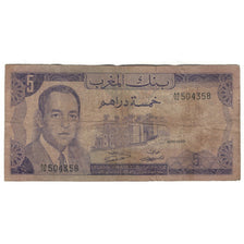 Banconote, Marocco, 5 Dirhams, 1970, KM:56a, B