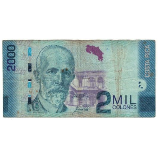 Biljet, Costa Rica, 2000 Colones, 2010, 2009-09-02, KM:275, B