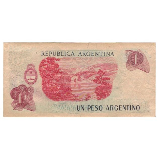 Banknote, Argentina, 1 Peso Argentino, KM:311a, AU(55-58)