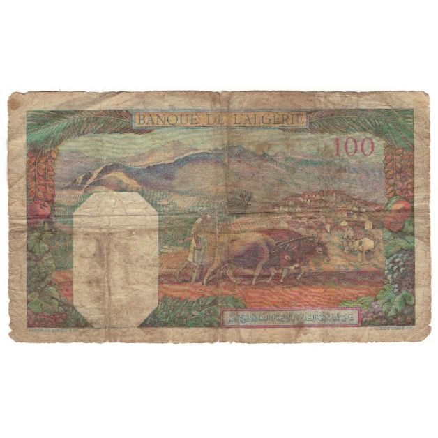 Banknote, Algeria, 100 Francs, 1939, 1939-12-07, KM:85, AG(1-3)