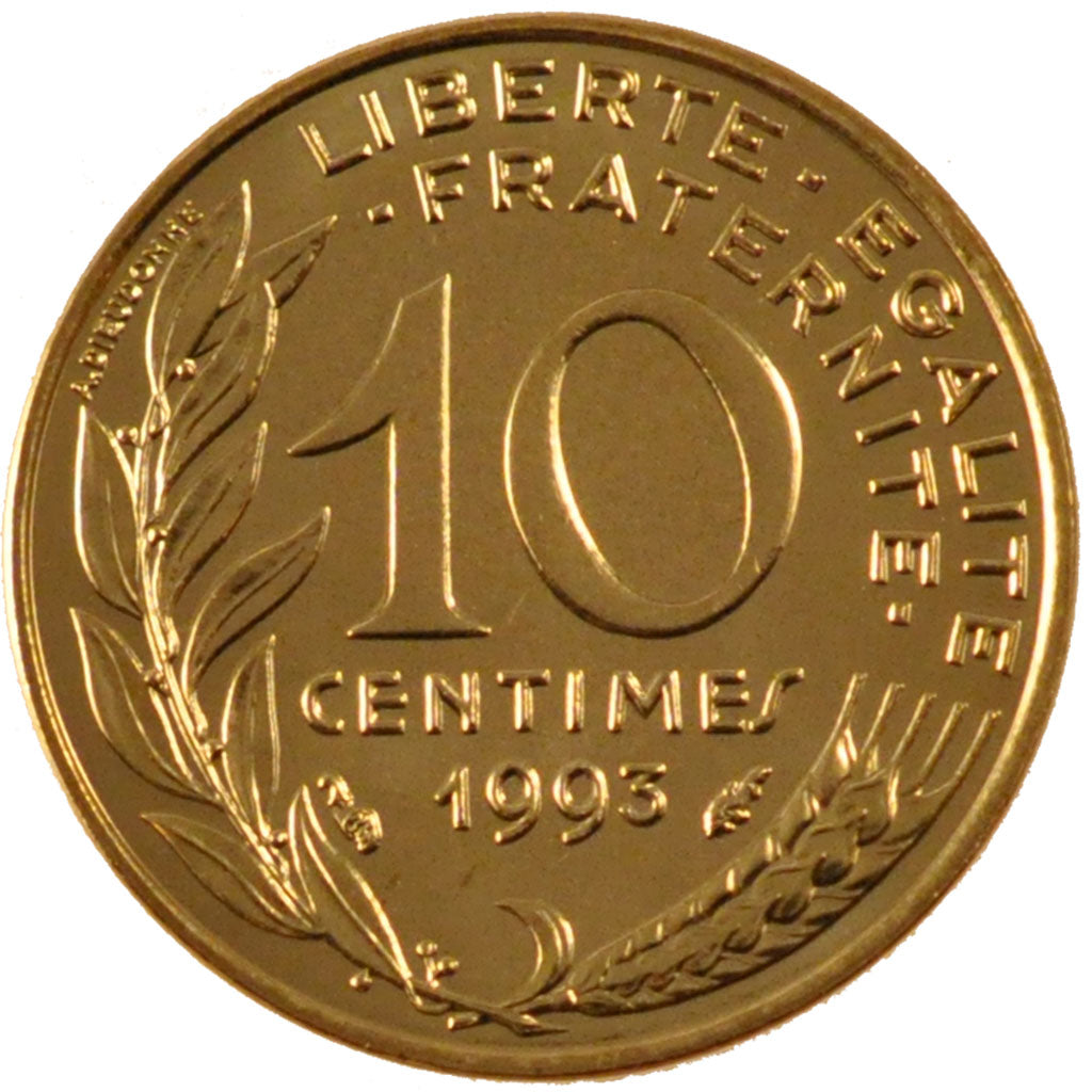 FRANCE, Marianne, 10 Centimes, 1993, Paris, KM #929, MS(65-70),...