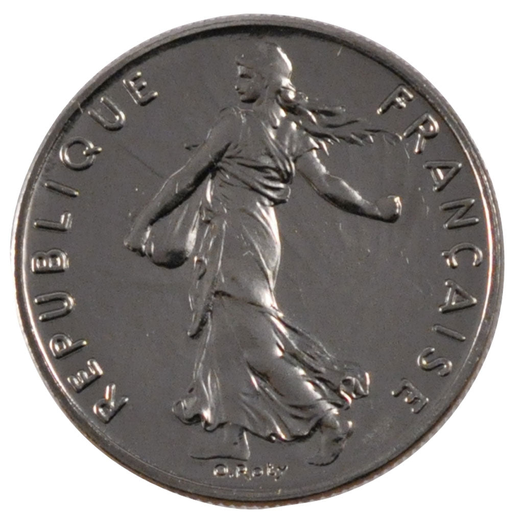 FRANCE, Semeuse, 1/2 Franc, 1992, Paris, KM #931.1, MS(63), Nickel, 19.5,...