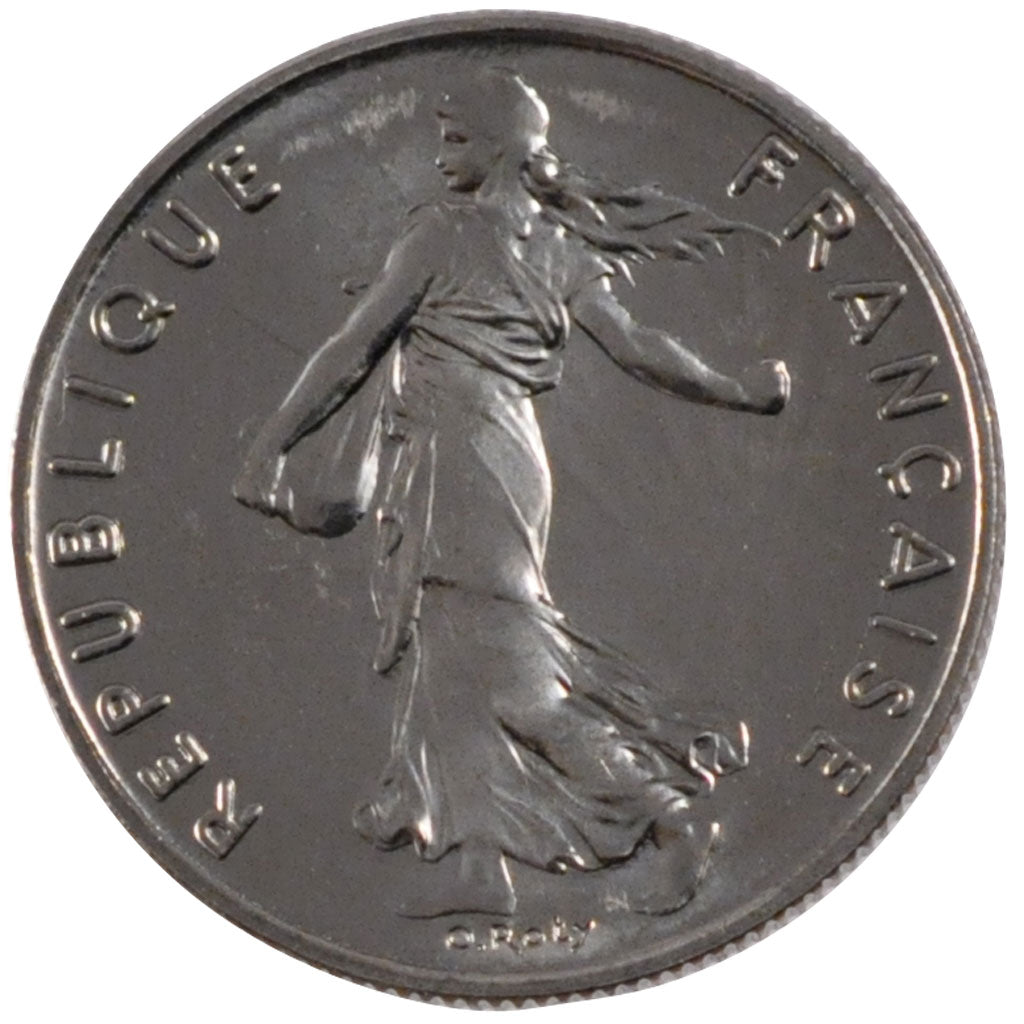 FRANCE, Semeuse, 1/2 Franc, 1993, Paris, KM #931.1, MS(63), Nickel, 19.5,...