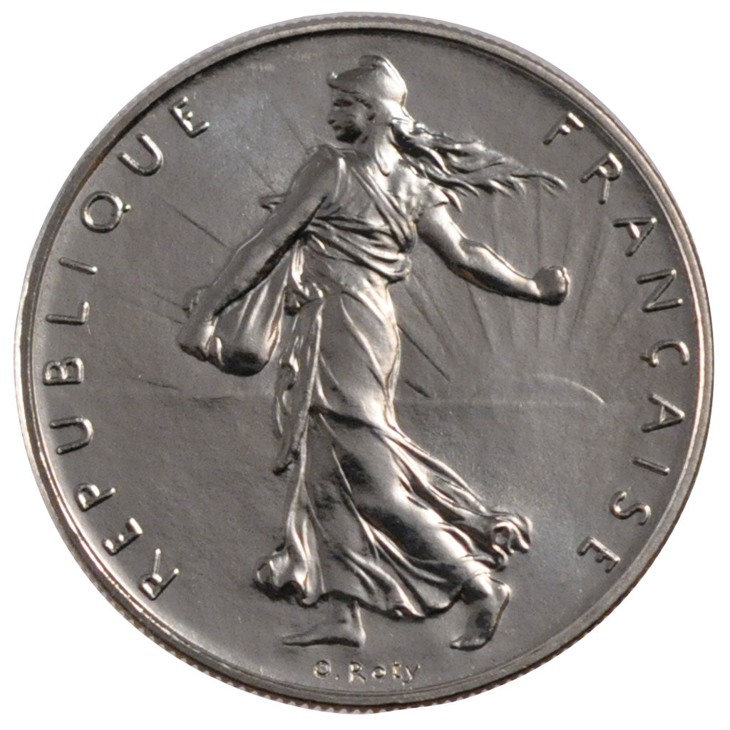 FRANCE, Semeuse, 1 Franc, 1991, Paris, MS(63), Silver, 24, Gadoury #474, 6.00