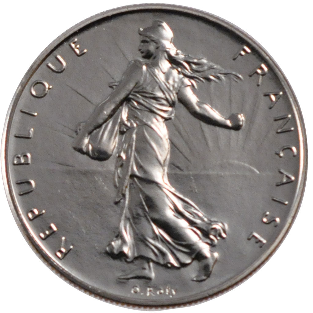 FRANCE, Semeuse, 1 Franc, 1992, Paris, MS(63), Nickel, 24, Gadoury #474, 6.00