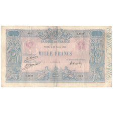France, 1000 Francs, Bleu et Rose, 1925, E.1859, VF(20-25), Fayette:36.41