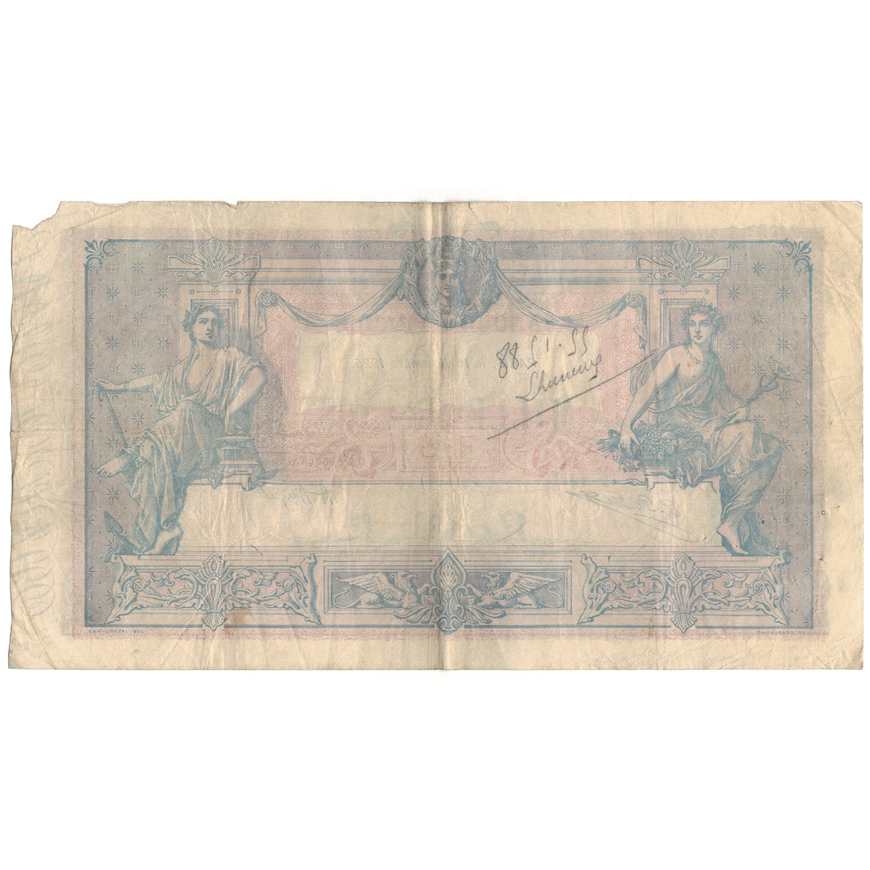 Francia, 1000 Francs, Bleu et Rose, 1925, M.2083, MB, Fayette:36.41, KM:67j