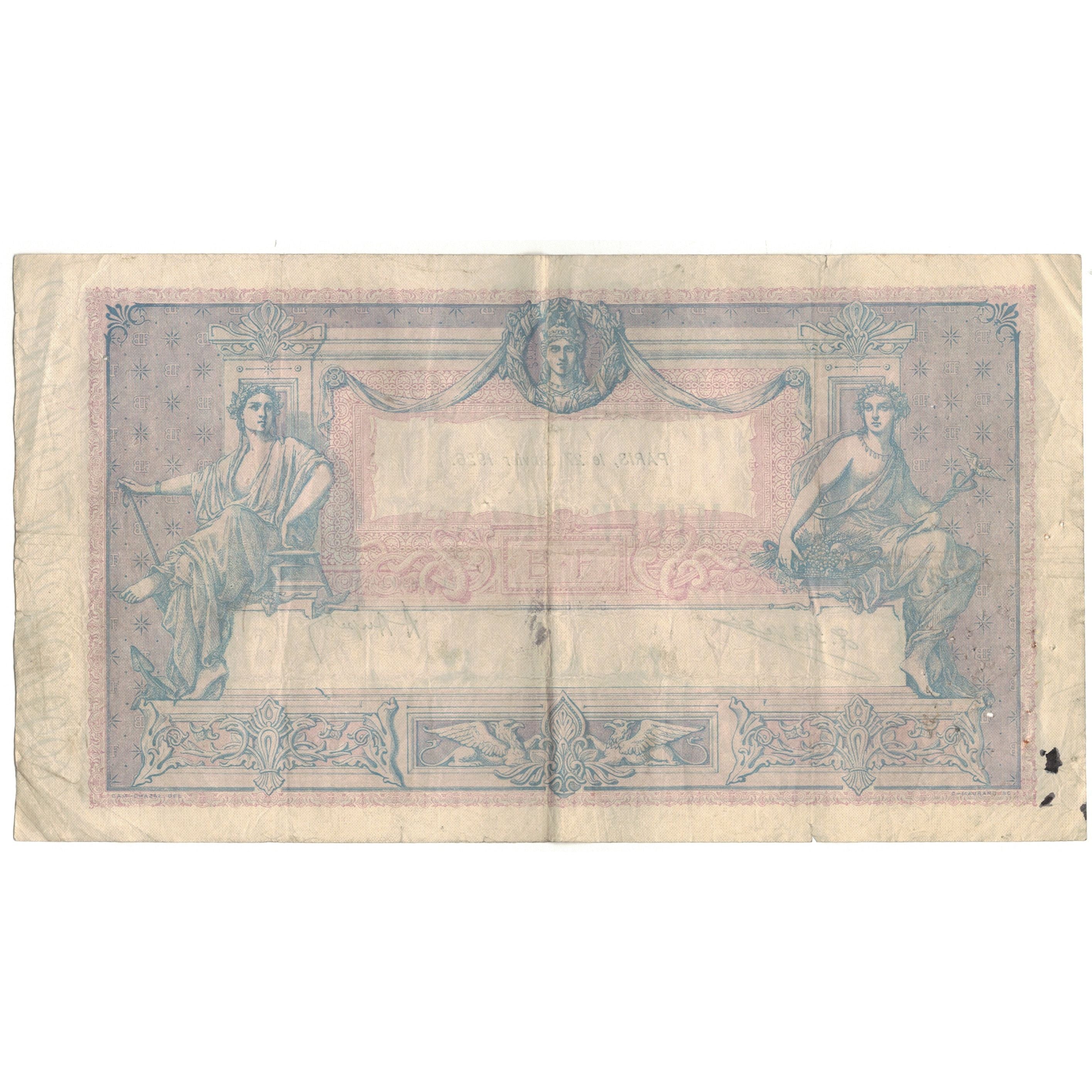 France, 1000 Francs, Bleu et Rose, T.2139, VF(20-25), Fayette:36.42, KM:67j