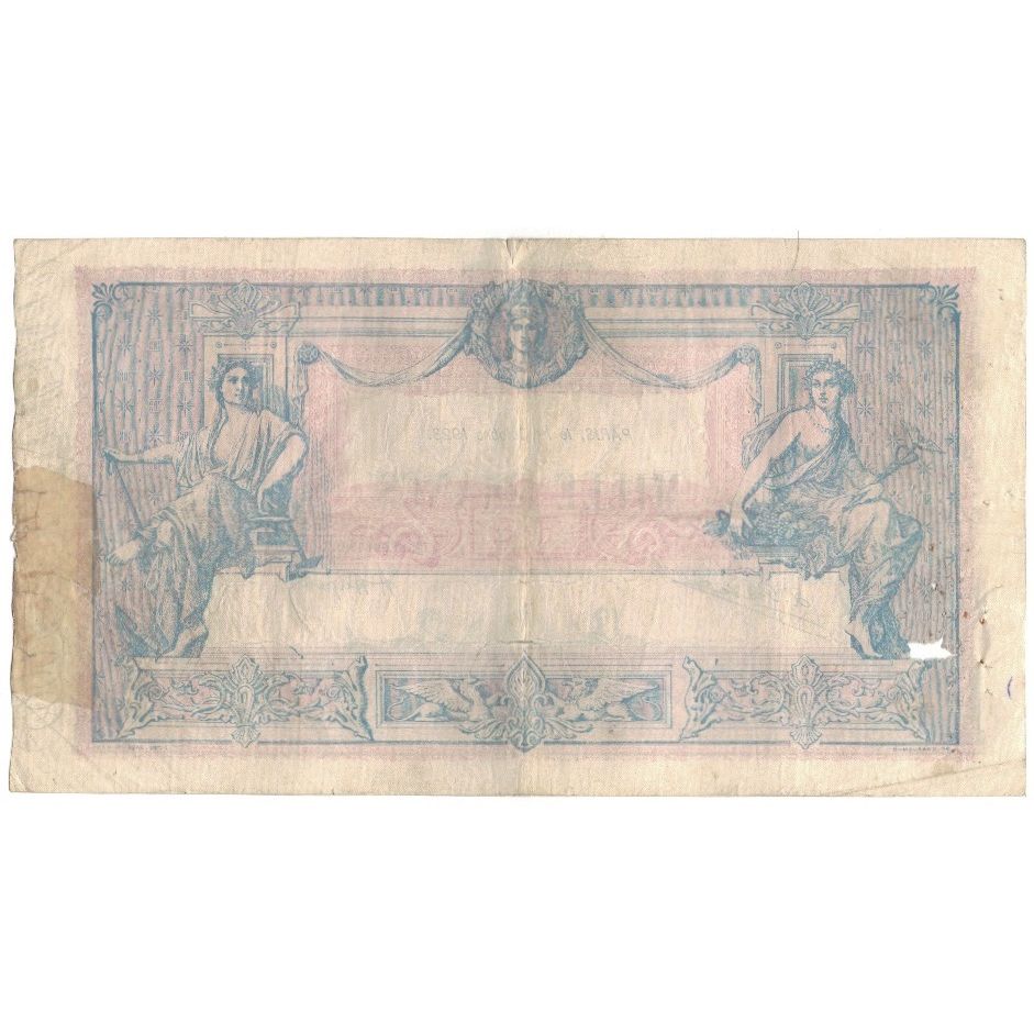 France, 1000 Francs, Bleu et Rose, 1923, P.1717, TB, Fayette:36.39, KM:67j