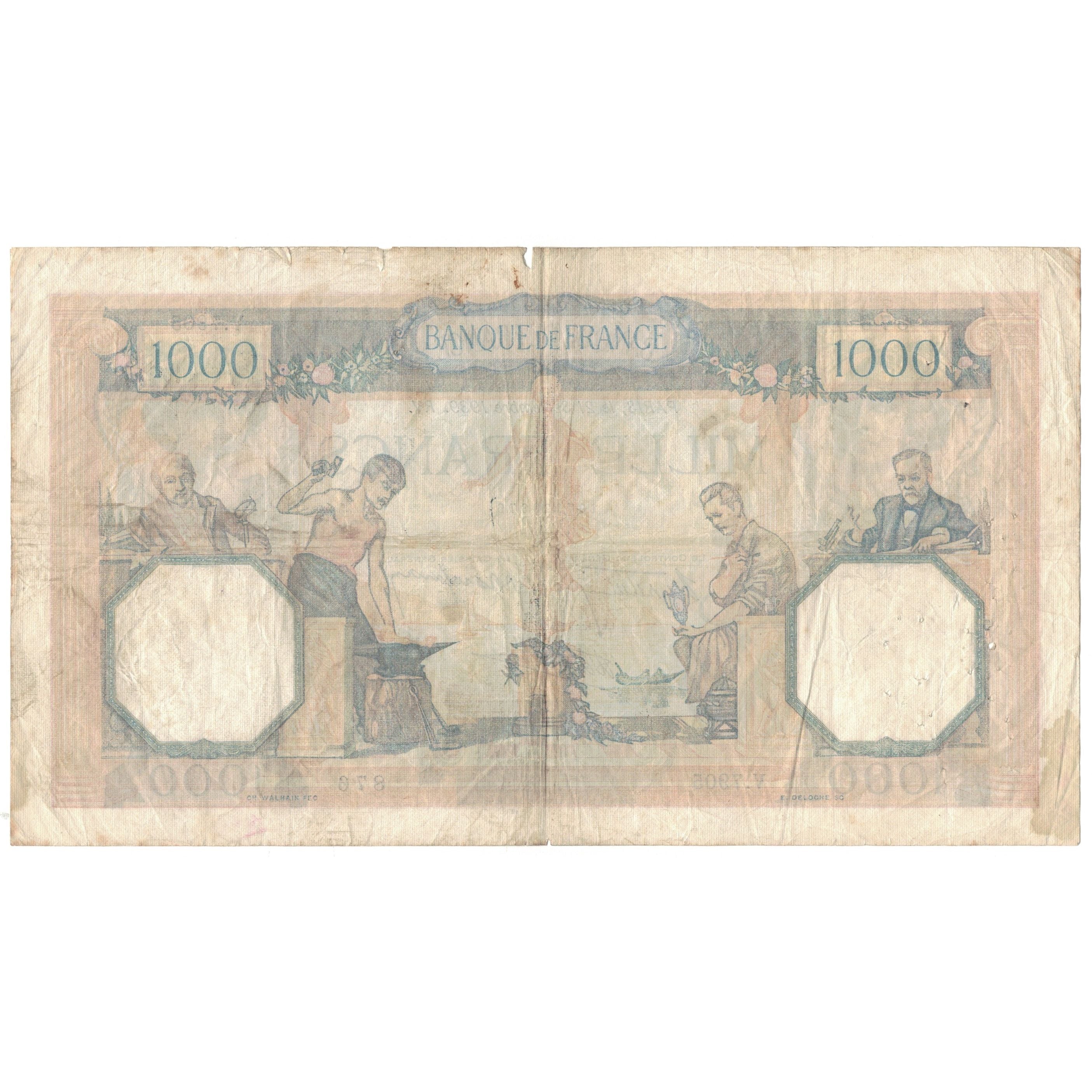 Frankreich, 1000 Francs, 1939, V.7905, S, Fayette:38.37, KM:90c