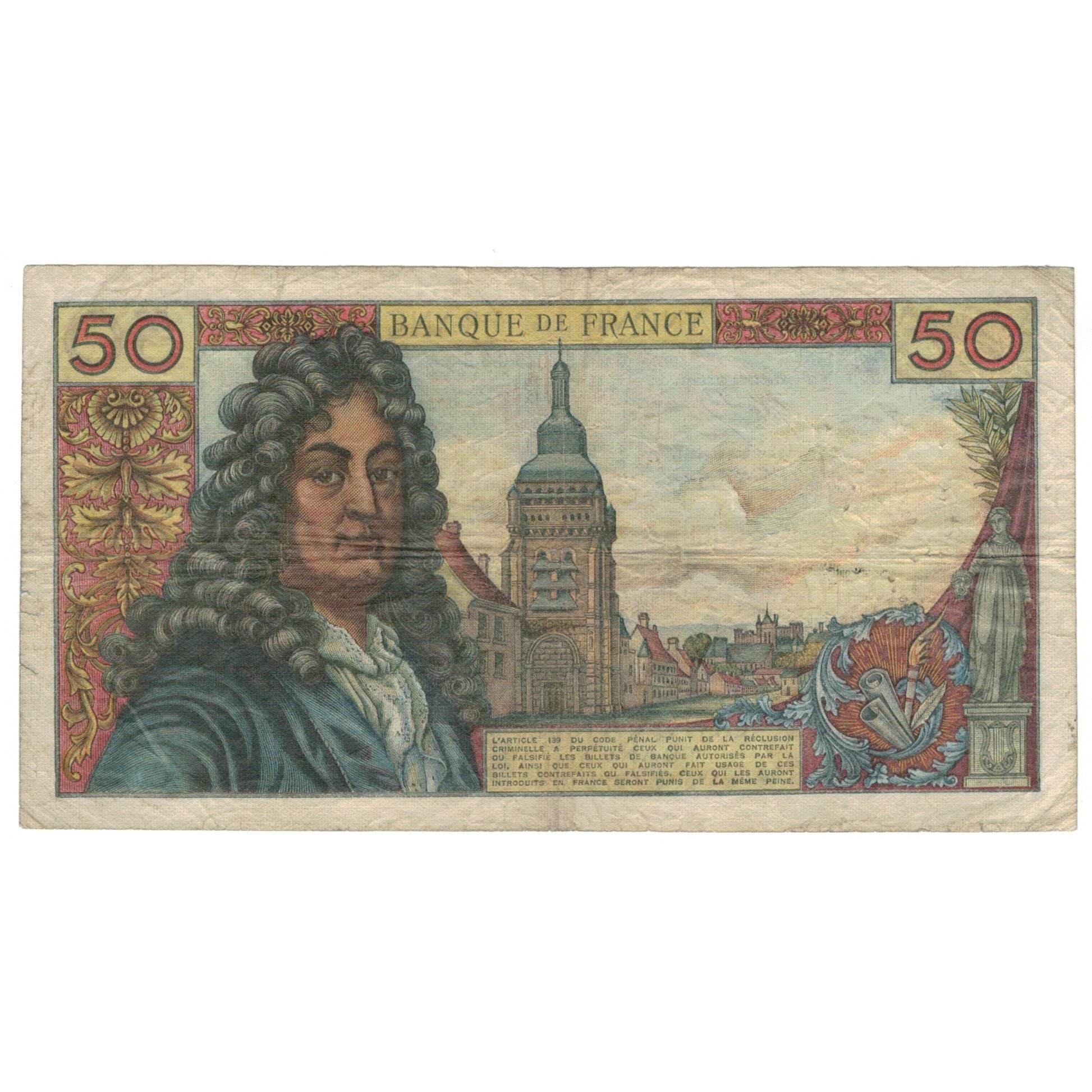 Francja, 50 Francs, Racine, 1971, A.177, VF(20-25), Fayette:64.18, KM:148d