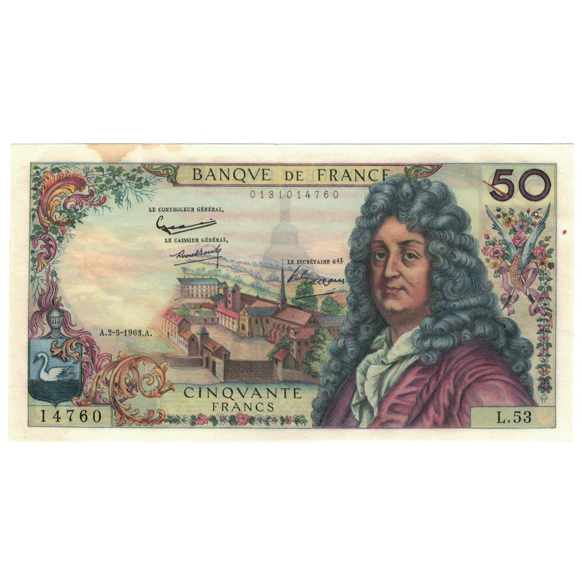 Frankreich, 50 Francs, Racine, 1963, L.53, SS+, Fayette:64.5, KM:148a