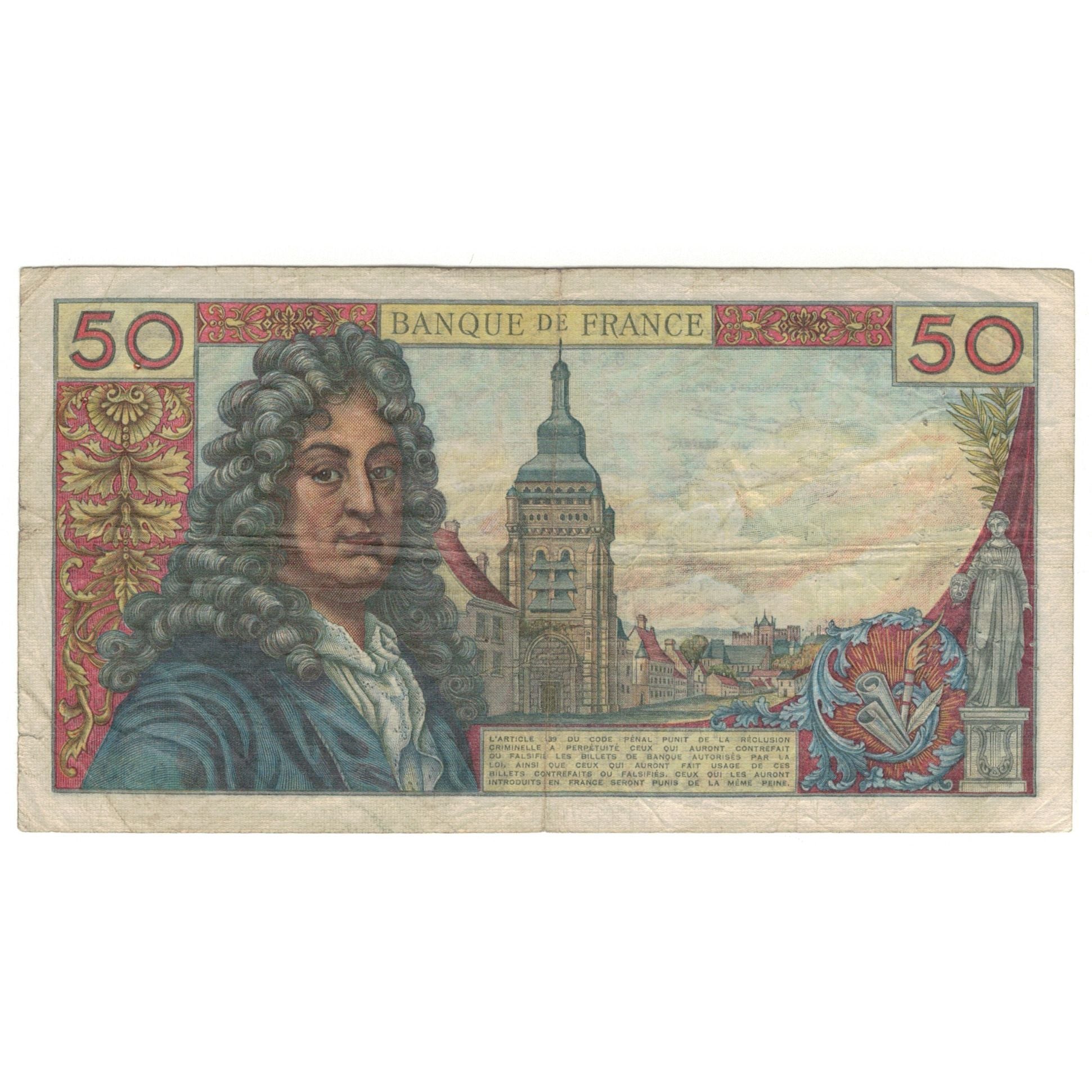 France, 50 Francs, 1962, Racine, O.30, VF(20-25), Fayette:64.03, KM:148a