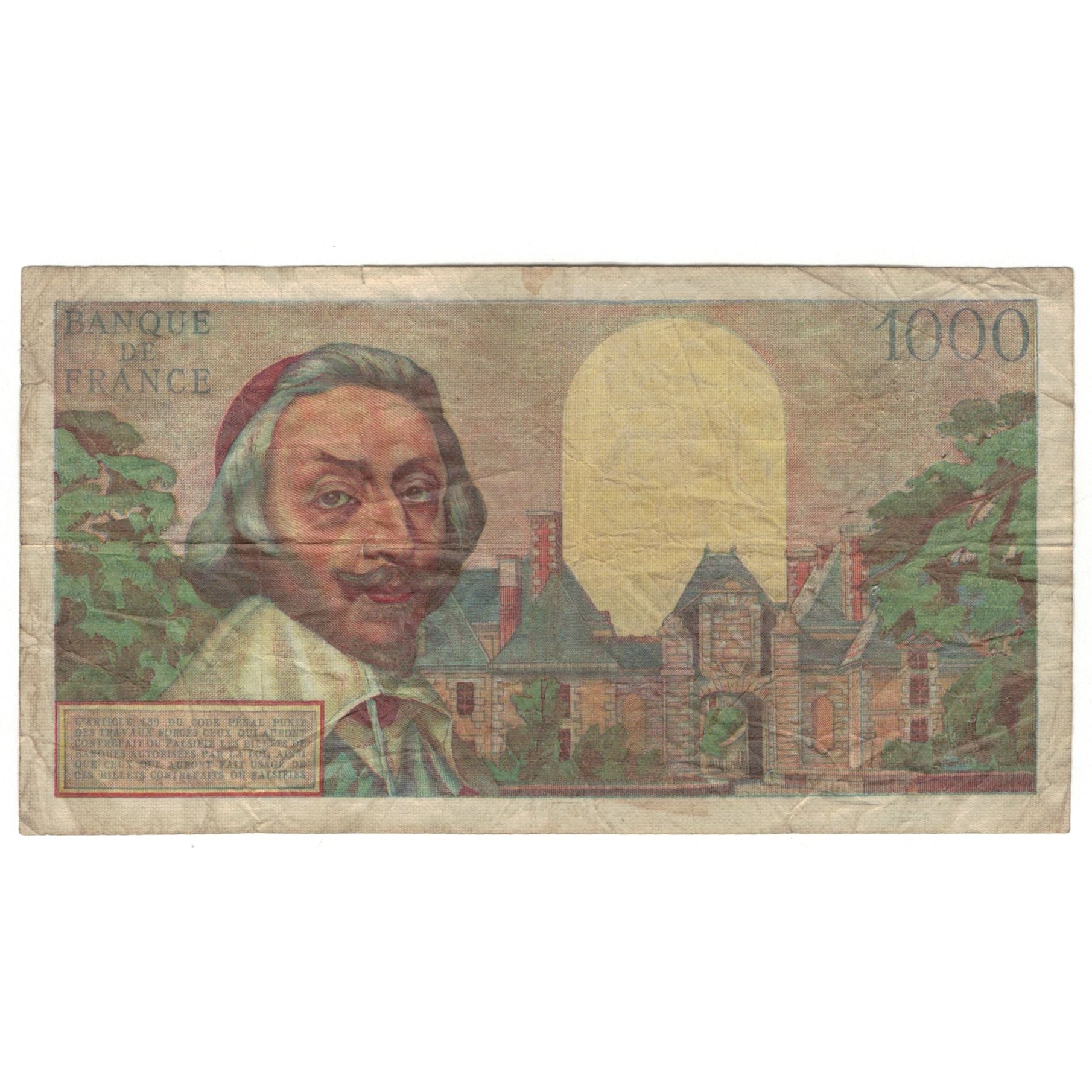 Frankreich, 1000 Francs, Richelieu, 1956, H.247, S, Fayette:42.20, KM:134a