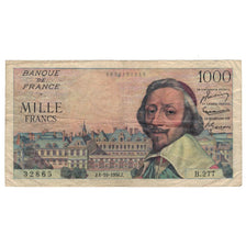 Francia, 1000 Francs, Richelieu, 1956, B.277, BC, Fayette:42.22, KM:134a