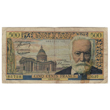 France, 500 Francs, Victor Hugo, 1954, O.37, AG(1-3), Fayette:35.3, KM:133a