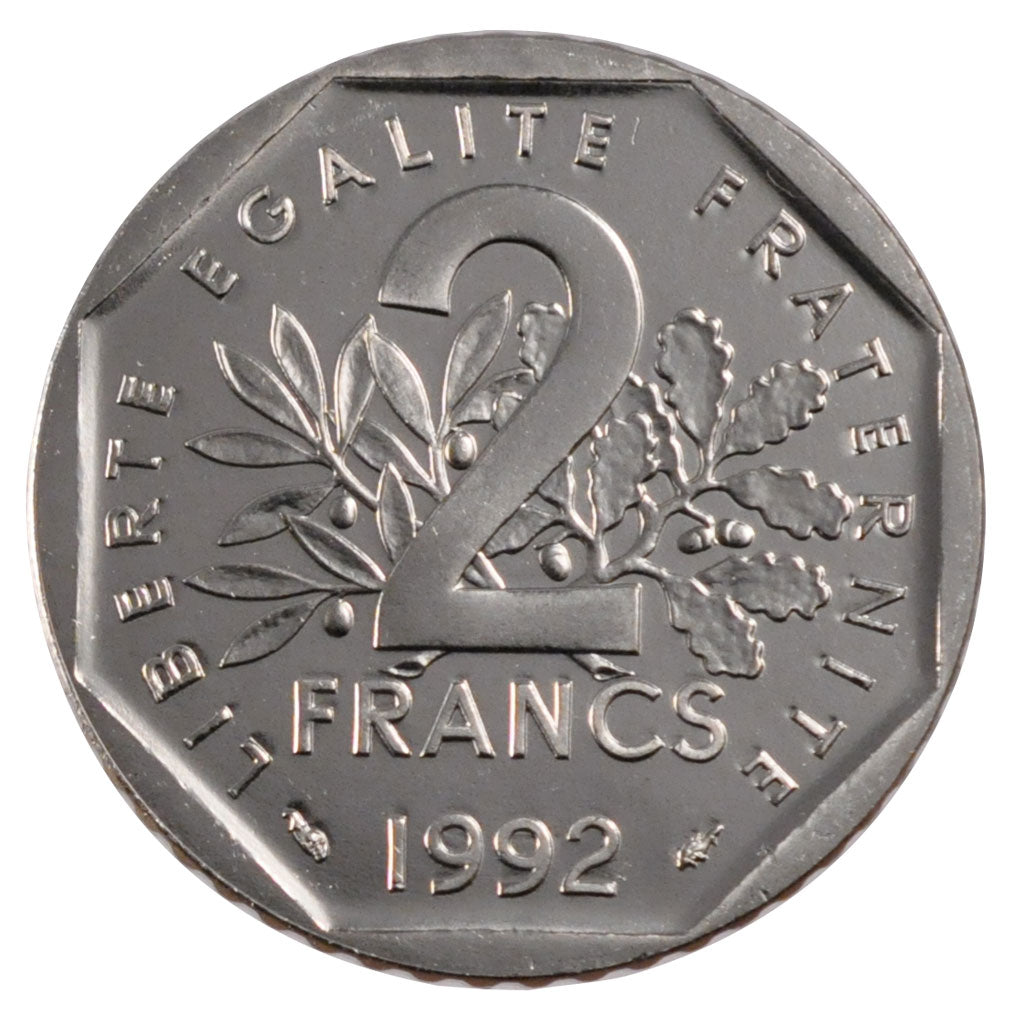 Francia, 2 Francs, 1992, FDC, Nichel, Gadoury:547