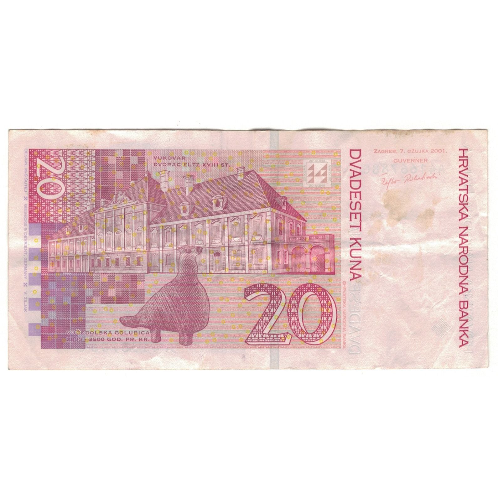 Banknote, Croatia, 20 Kuna, 2001, 2001-10-07, KM:39, EF(40-45)