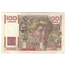 France, 100 Francs, 1952, Q.482, Jeune Paysan, EF(40-45), Fayette:28.33, KM:128d