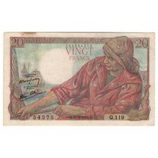 Francja, 20 Francs, 1944, Q.119, AU(55-58), Fayette:13.8, KM:100a