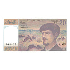 France, 20 Francs, 1992, A.035, Debussy, UNC(65-70), Fayette:66bis.3, KM:151f