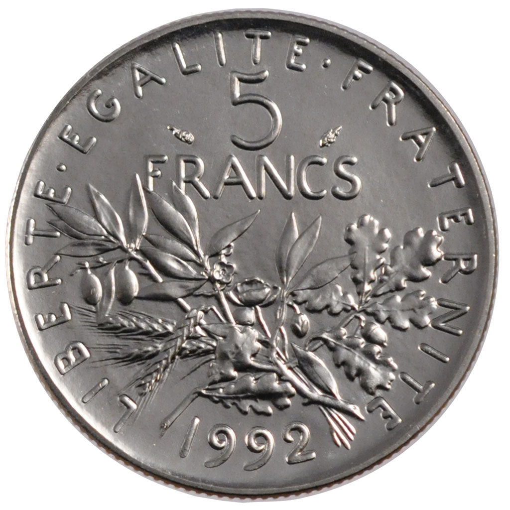 Francia, 5 Francs, 1992, FDC, Rame-nichel, Gadoury:771