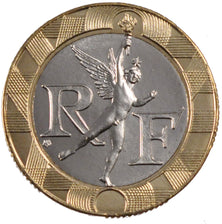 FRANCE, 10 Francs, 1991, MS(65-70), Bimetallic, Gadoury #827, 6.50