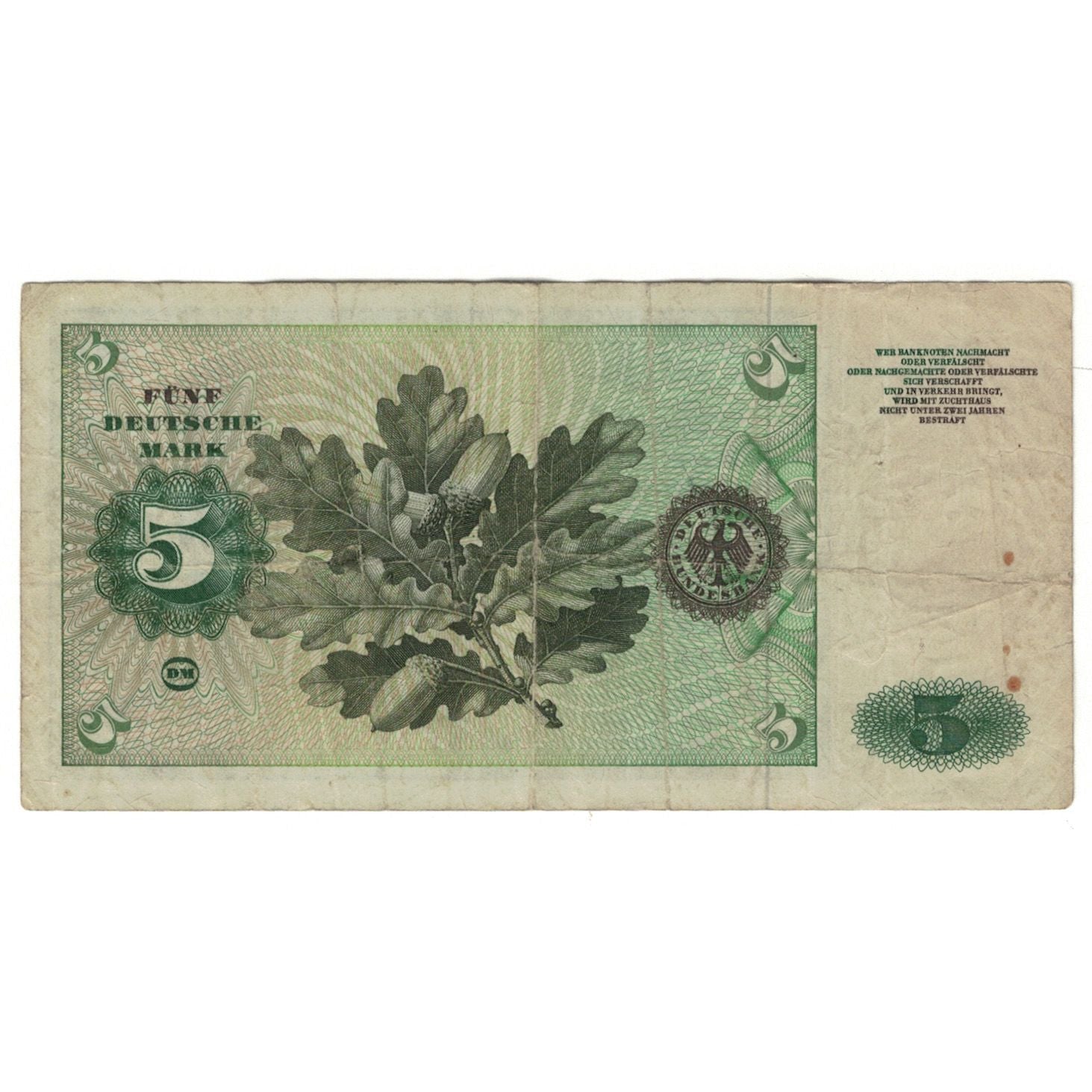 Banknote, GERMANY - FEDERAL REPUBLIC, 5 Deutsche Mark, 1960, 1960-01-02, KM:18a