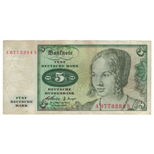 Billet, République fédérale allemande, 5 Deutsche Mark, 1960, 1960-01-02