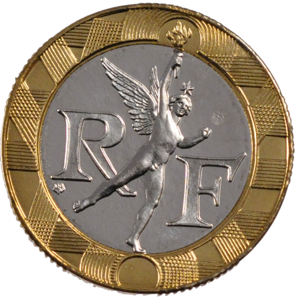 FRANCE, 10 Francs, 1993, MS(63), Bimetallic, Gadoury #827, 6.50