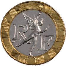 FRANCE, 10 Francs, 1993, MS(63), Bimetallic, Gadoury #827, 6.50
